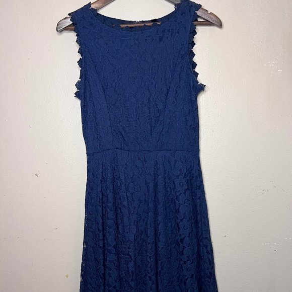 As U Wish Dresses & Skirts - Navy blue lace dress